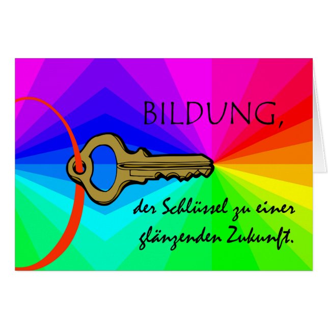 Bildung, Education, Teacher Appreciation, German Cards (Front Horizontal)