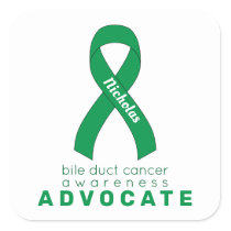 Bile Duct Cancer Advocate White Square Sticker