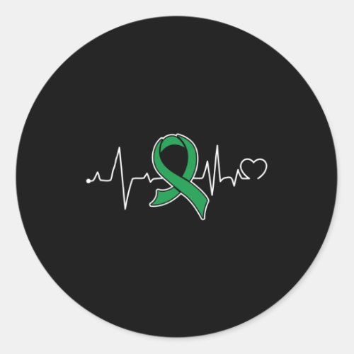 Bile Duct Cancer Awareness Supporter Ribbon  Classic Round Sticker