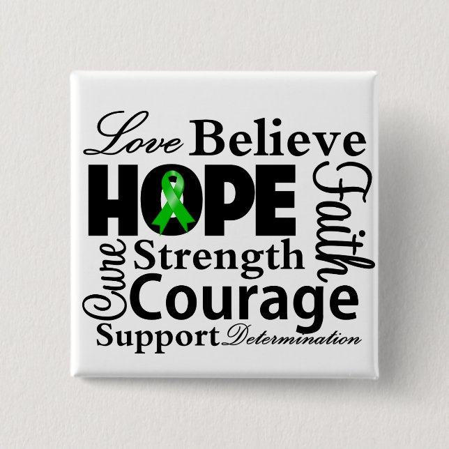 Bile Duct Cancer Collage of Hope Pinback Button (Front)