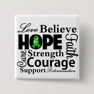 Bile Duct Cancer Collage of Hope Pinback Button