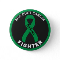 Bile Duct Cancer Fighter Ribbon Black Button