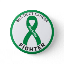 Bile Duct Cancer Fighter Ribbon White Button