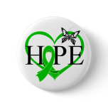 Bile Duct Cancer Hope Butterfly Heart Décor Button