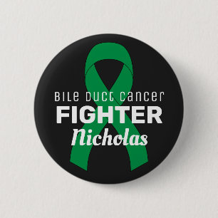 Bile Duct  Cancer Ribbon Black Button