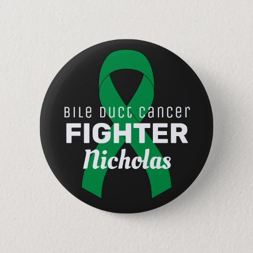 Bile Duct  Cancer Ribbon Black Button