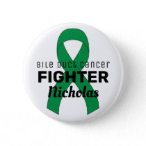 Bile Duct  Cancer Ribbon White Button