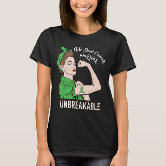 Bile Duct Cancer Warrior Unbreakable Strong Women  T-Shirt