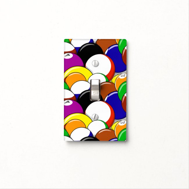 Biliards Abstract Pattern Light Switch Cover