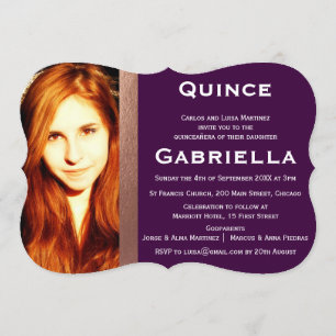 Bilingual 2-sided Quinceañera Photo Invitation
