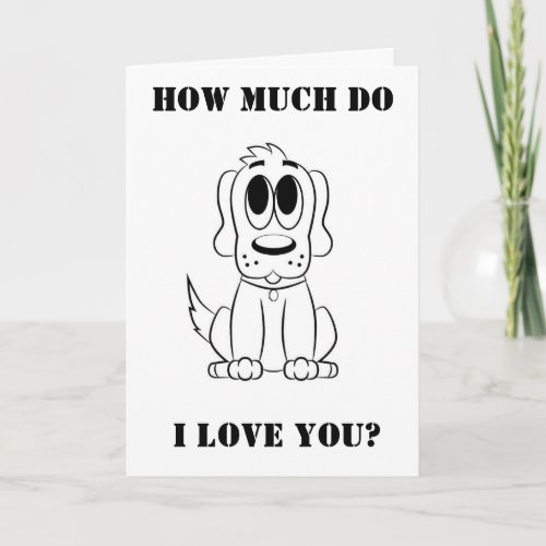 BILINGUAL DOG SAYS I LOVE YOU CARD