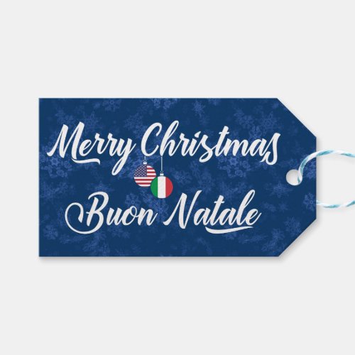 Bilingual Italian American Holiday Gift Tags