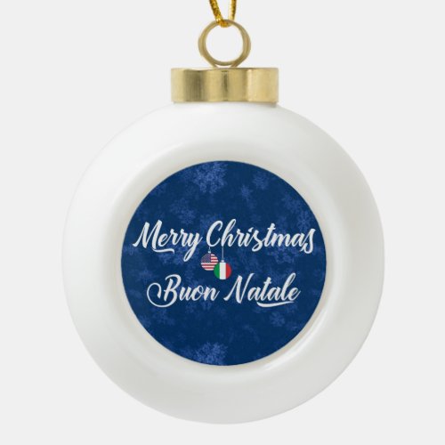 Bilingual Italian American Holiday Ornament