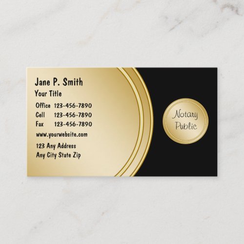 Bilingual Notary Business Cards