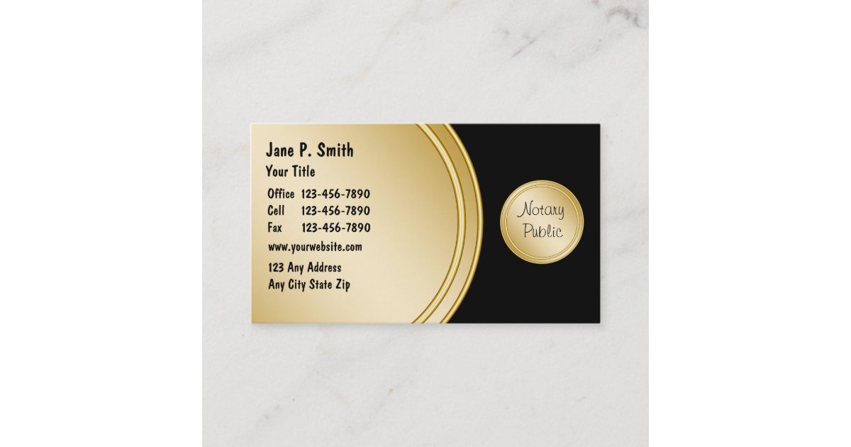 notary business cards