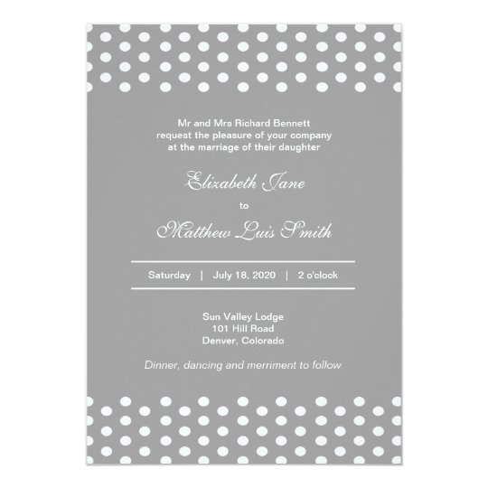 bilingual polka dot wedding invitation 2 sided zazzle com