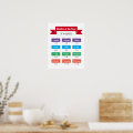 Bilingual Preschool Months of the Year Poster | Zazzle