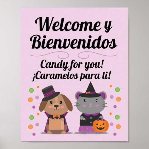 Bilingual Spanish_English Halloween Sign