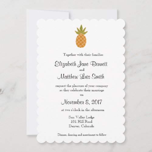 Bilingual Tropical Wedding Invitation 2_sided