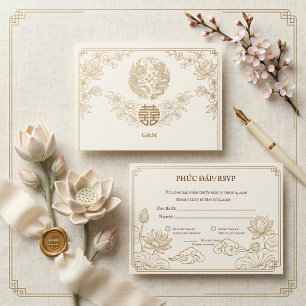 Bilingual Vietnamese English THẺ PHÚC ĐÁP  RSVP Card