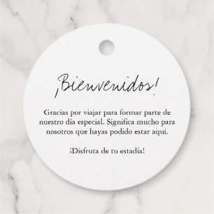 Bilingual Welcome Bag Tags