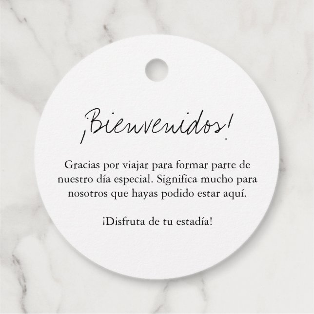 Bilingual Welcome Bag Tags (Back)