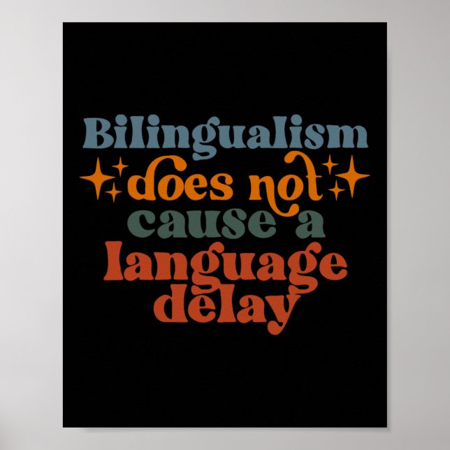 Bilingualism Does Not Cause A Language Delay  Poster (Front)