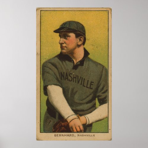 Bill Bernhard Nashville Team baseball card Poster