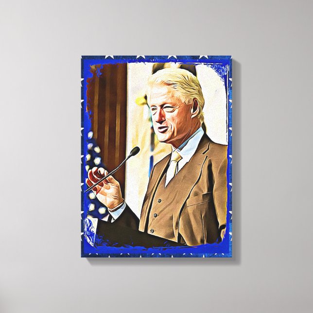 Bill Clinton 42nd President Keepsake Canvas Art (Front)