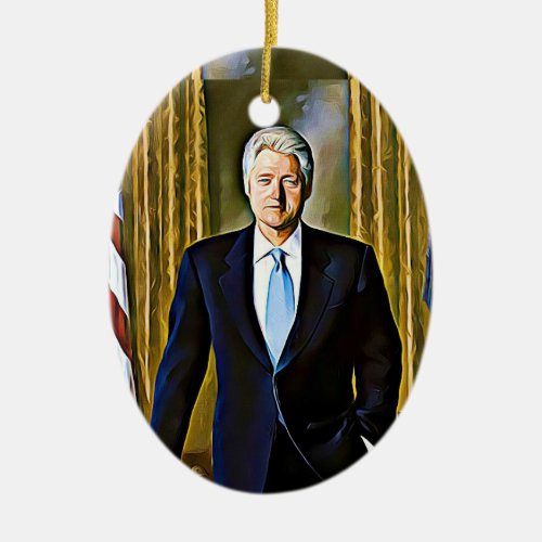 Bill Clinton 42nd President Keepsake Ornament