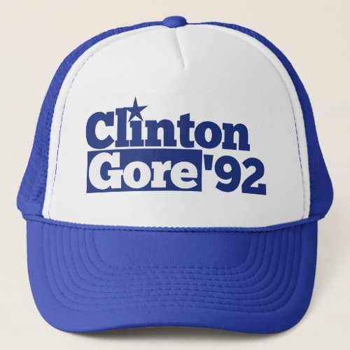 Bill Clinton Al Gore 1992 retro politics Trucker Hat