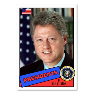 Bill Clinton Baseball Card