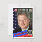 Bill Clinton Baseball Card (Front)
