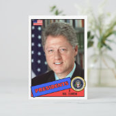 Bill Clinton Baseball Card (Standing Front)