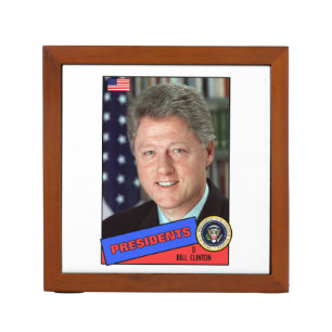 Bill Clinton Baseball Card Pencil Holder