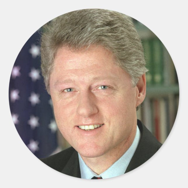 Bill Clinton Classic Round Sticker (Front)