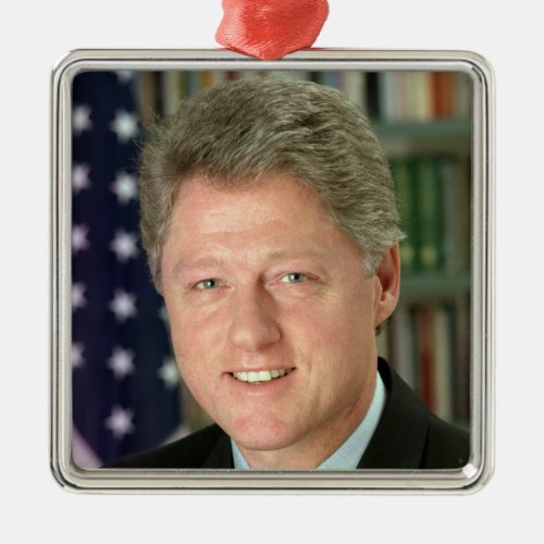 Bill Clinton Democratic President White House Metal Ornament