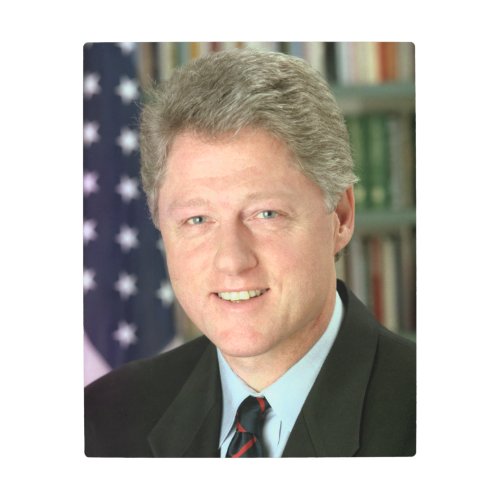 Bill Clinton Democratic President White House Metal Print