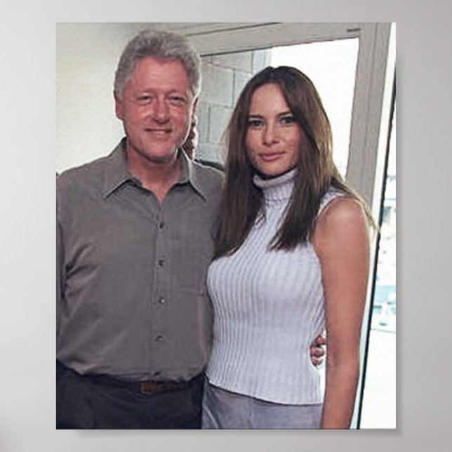Bill Clinton & Melania Trump At The 2000 U.S. Open Poster (Front)