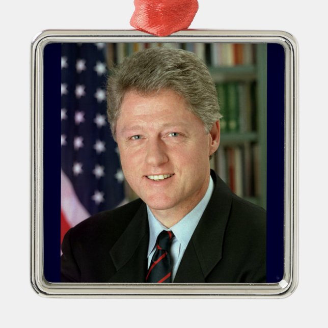 Bill Clinton Metal Ornament (Front)