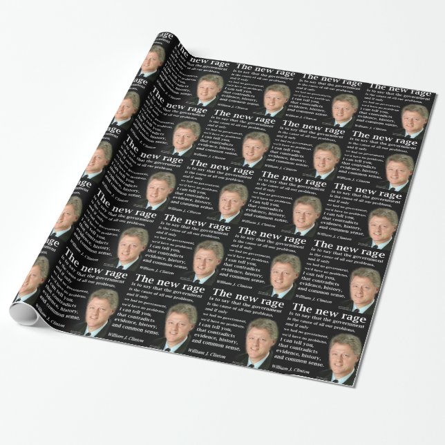 Bill Clinton No Government Quote Wrapping Paper (Unrolled)