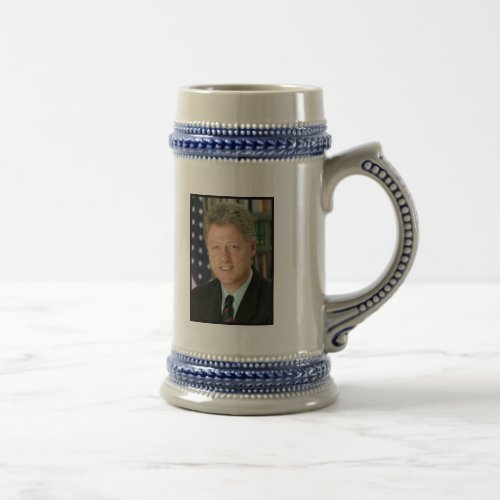 Bill Clinton Presidential Portrait Beer Stein