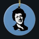 Bill Clinton retro Ceramic Ornament<br><div class="desc">Political Ornaments at PoliticalT-shirts.com: Browse the full spectrum of political gifts and apparel. Political bumper stickers,  hoodies,  buttons,  magnets,  mugs,  posters,  and more. Choose Republican,  Democrat,  Liberal,  or Conservative Humor Tees,  and 2010 Campaign Gear & 2012 Campaign Gear.</div>