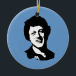 Bill Clinton retro Ceramic Ornament<br><div class="desc">Political Ornaments at PoliticalT-shirts.com: Browse the full spectrum of political gifts and apparel. Political bumper stickers,  hoodies,  buttons,  magnets,  mugs,  posters,  and more. Choose Republican,  Democrat,  Liberal,  or Conservative Humor Tees,  and 2010 Campaign Gear & 2012 Campaign Gear.</div>