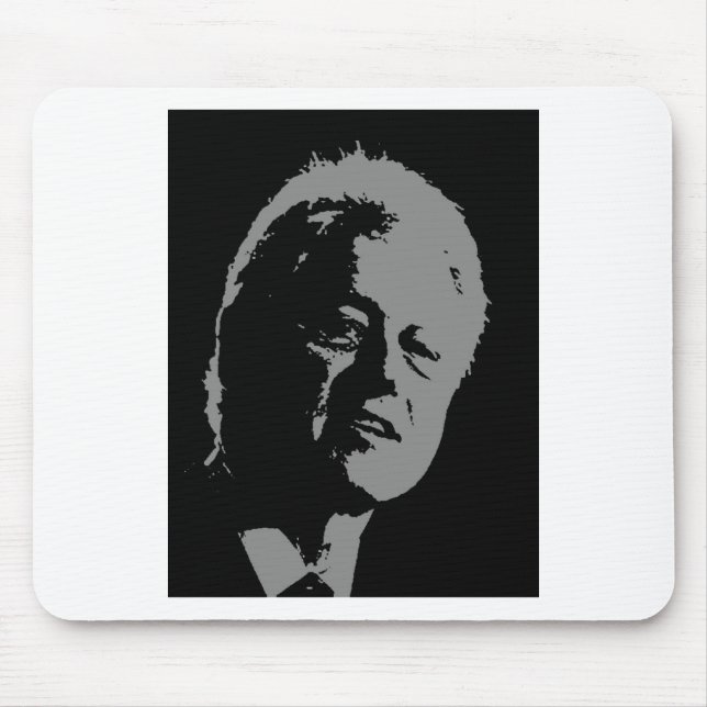 Bill Clinton silhouette Mouse Pad (Front)