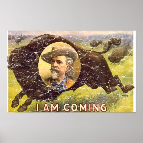 Bill Cody _1899 _ distressed Poster