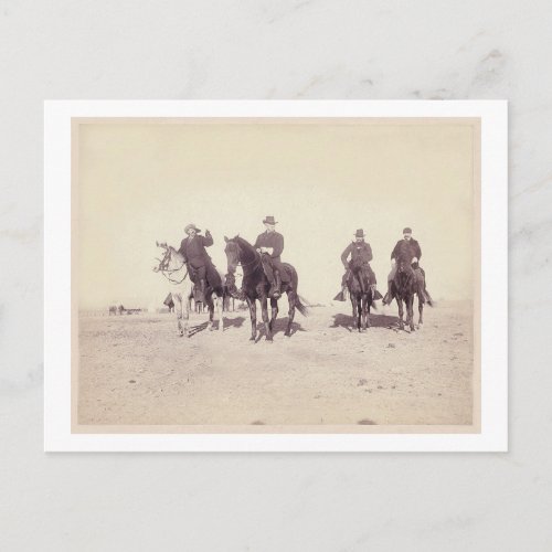 Bill Cody and Riders Postcard
