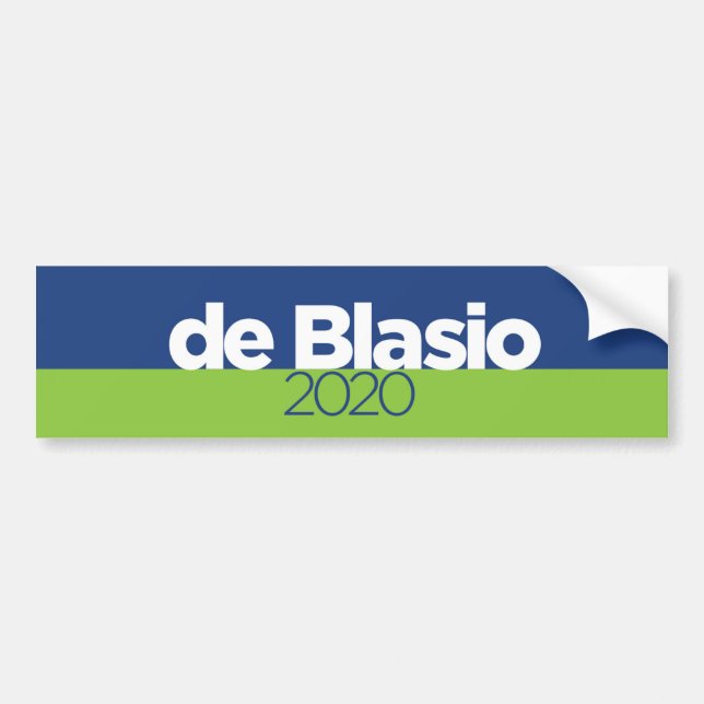 Bill de Blasio 2020 Bumper Sticker (Front)