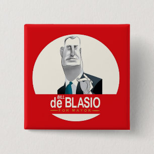 Bill de Blasio NYC Mayor 2013 Pinback Button