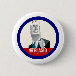 Bill De Blasio NYC Mayor 2013 Pinback Button
